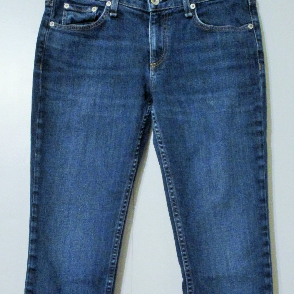 Rag & Bone Dre Low Rise Slim Boyfriend New Worn Distressed Raw Hem Jeans SZ 26